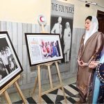 First Lady Bibi Aseefa Bhutto Zardari visiting the exhibition titled "Humanitarian Journey of PRCS" during her visit to the Pakistan Red Crescent Society Headquarters