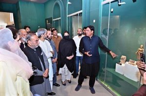 Provincial Minister for Labor and Manpower Punjab Muhammad Manshaullah Butt inaugurates the Sialkot Museum located at Gulshan-e-Iqbal Park on the occasion of International Museum Day organized by the District Administration.