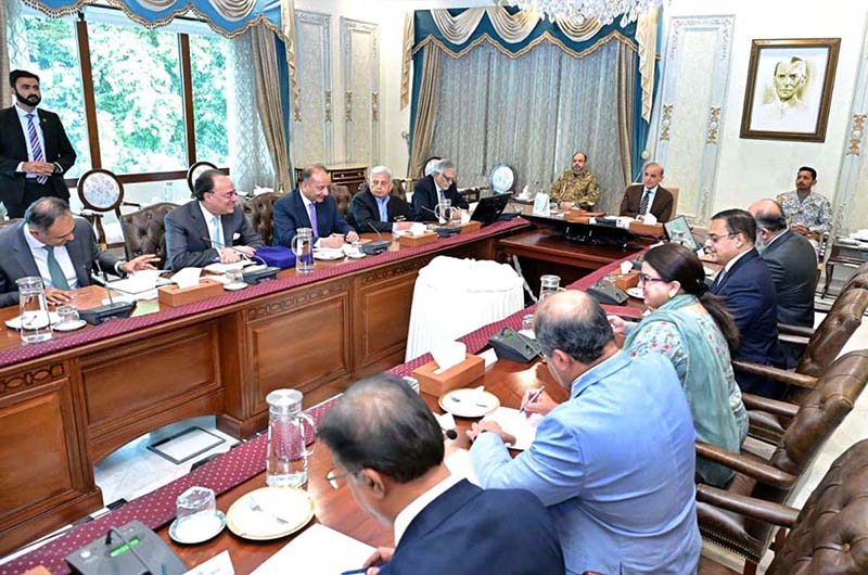 Prime Minister Muhammad Shehbaz Sharif chairs a meeting on strategy to increase exports of the country