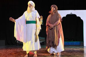 Artists perform in the theatre production “Bala,” based on the life of renowned Sufi poet Bulleh Shah, staged by Lahore Arts Council Alhamra in collaboration with Ajoka Theatre