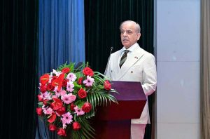 Prime Minister Muhammad Shehbaz Sharif speaking at China Pakistan Agriculture Workshop organised by Chinese Academy of Agricultural Sciences