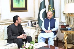 Minister of State and Chairman Pakistan Virtual Assets Regulatory Authority Bilal bin Saqib calls on Prime Minister Muhammad Shehbaz Sharif