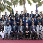 A Group photo Chief Guest Governor Sindh Syed Muhammad Nehal Hashmi , Director General, NIPA Dr. Syed Saif ur Rehman with participants after Graduation ceremony of 39th Senior Management Course (SMC ) at National Institute of Public Administration, (NIPA)
