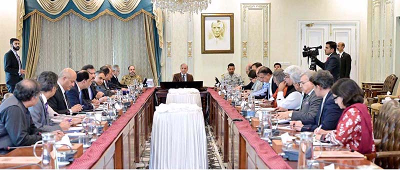 Prime Minister Muhammad Shehbaz Sharif chairs a meeting on strategy to increase exports of the country