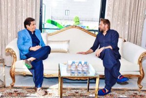 Minister for Railway in a meaningful meeting with former Pakistani Cricketer Shahid Afridi, highlighting unity of vision and collaboration for Pakistan’s progress, where ideas were shared on strengthening national development and collective growth.