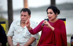 Film star Meera speaks about her upcoming movie Psycho during a meet-and-greet session with media representatives and participants at the local Club.