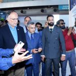 Federal Minister for Planning and Development Ahsan Iqbal visits various exhibition stalls at the Expo Centre