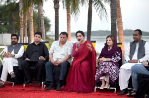 Film star Meera speaks about her upcoming movie Psycho during a meet-and-greet session with media representatives and participants at the local Club.