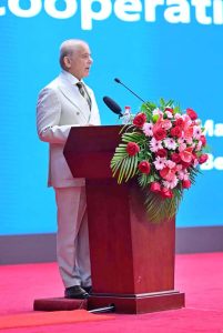 Prime Minister Muhammad Shehbaz Sharif speaking at China Pakistan Agriculture Workshop organised by Chinese Academy of Agricultural Sciences