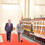 Prime Minister Muhammad Shehbaz Sharif was presented guard of honour upon arrival at the Great Hall of the People with Prime Minister of the Peoples Republic of China Mr Li Qiang