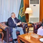 U.S. Chargé d’Affaires, Natalie A. Baker called on the Deputy Prime Minister and Foreign Minister, Senator Mohammad Ishaq Dar, at MoFA