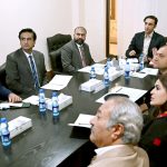 Balochistan Chief Minister Mir Sarfraz Bugti briefs Pakistan Peoples’ Party Chairman Bilawal Bhutto Zardari on the law and order situation and the progress of ongoing development projects during his visit