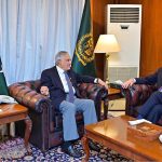 UN Secretary-General’s Personal Envoy for the Middle East Conflict, Mr. Jean Arnault, called on the Deputy Prime Minister and Foreign Minister Senator Mohammad Ishaq Dar, at MoFA