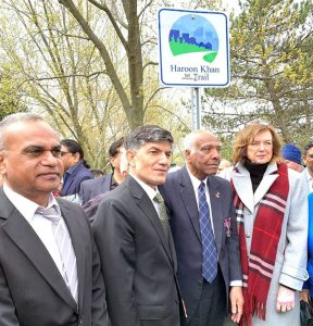 High Commissioner Muhammad Saleem attending the "Haroon Khan Trail Dedication Ceremony"