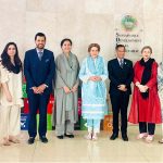 Parliamentary Secretary Barrister Danyal Chaudhry along with the Convener Shaista Pervaiz at finalization of SDG youth campaign "Hum Hain Pakistan" at the National Assembly