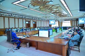 Deputy Prime Minister and Foreign Minister Senator Mohammad Ishaq Dar, chairs a meeting of the Executive Committee of the National Economic Council (ECNEC).