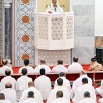 Imam of the Prophet's Mosque Sheikh Ali Al-Hudhaifi delivered the Arafah sermon at Namirah Mosque