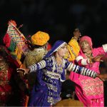Folk Artists performing in closing ceremony of PSL before the start the Pakistan Super League (PSL 11) final Match between Hyderabad Kingsmen and Peshawar Zalmi at Gaddafi Stadium