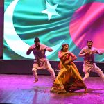 Students of the Arts Council of Pakistan performing dance at the Arts Karachi