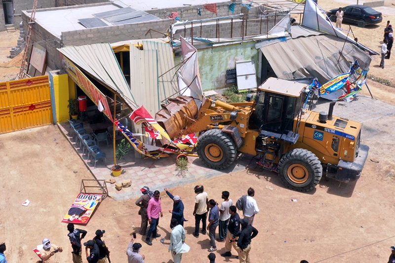 Karachi Development Authority (KDA) under the supervision of Director Estate and Enforcement Shakeel Ahmed Khan, more than 25 acres of government land has been reclaimed by demolishing unbuilt and built-up structures and various booking offices in two sectors of Surjani Town during a grand operation. An operation against illegal constructions and encroachments on more than 100 acres of government land in Sectors 10 and 13 was launched