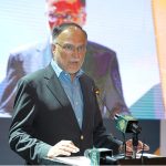 Federal Minister for Planning, Development & Special Initiatives, Ahsan Iqbal addressing the Institute of Architects Pakistan (IAP) Exhibition 2026