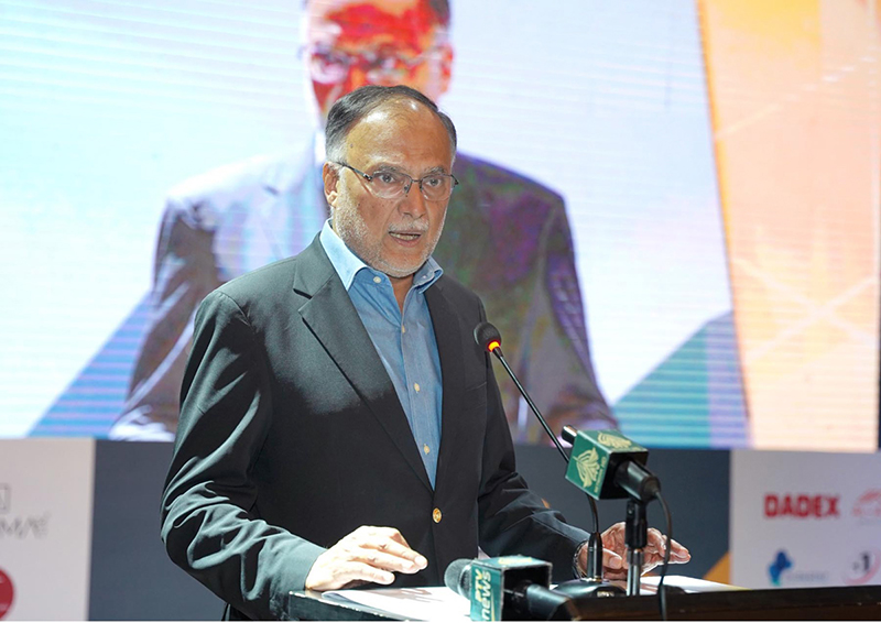 Federal Minister for Planning, Development & Special Initiatives, Ahsan Iqbal addressing the Institute of Architects Pakistan (IAP) Exhibition 2026