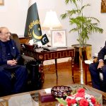 President Asif Ali Zardari talking to Pakistan’s Ambassador-designate to Iran, at Aiwan-e-Sadr