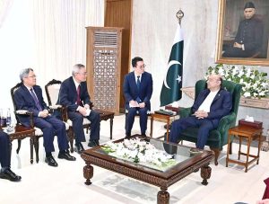 - President Asif Ali Zardari in a meeting with Cai Dafeng, Vice Chairman of the Standing Committee of the 14th National People’s Congress of China, at Aiwan-e-Sadr.