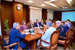 Deputy Prime Minister and Foreign Minister Senator Mohammad Ishaq Dar, chairs a meeting to review key consular matters and service delivery for Pakistani nationals, at MoFA