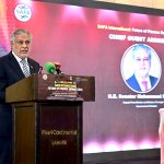 Deputy Prime Minister and Foreign Minister, Ishaq Dar addressing during the SAFA International Future of Finance Summit 2026