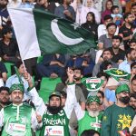 Spectators enjoying the Pakistan Super League (PSL) 2st Eliminator match between Hyderabad Kingsmen and Islamabad United at Gaddafi Stadium