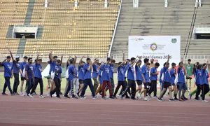 Special children perform aerobics to formally kick off the Special Olympics Pakistan National Games 2026 (Athletics) during the opening ceremony held at the Pakistan Sports Complex in the federal capital