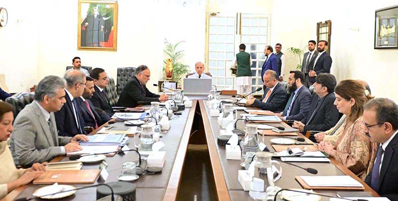 Prime Minister Muhammad Shehbaz Sharif chairs a meeting on measures to control population of the country