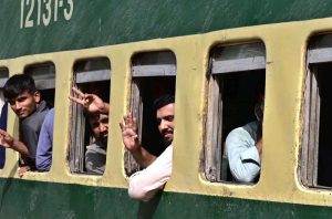 Passengers going to their ancestral homes to celebrate Eid-ul-Azha at railway station