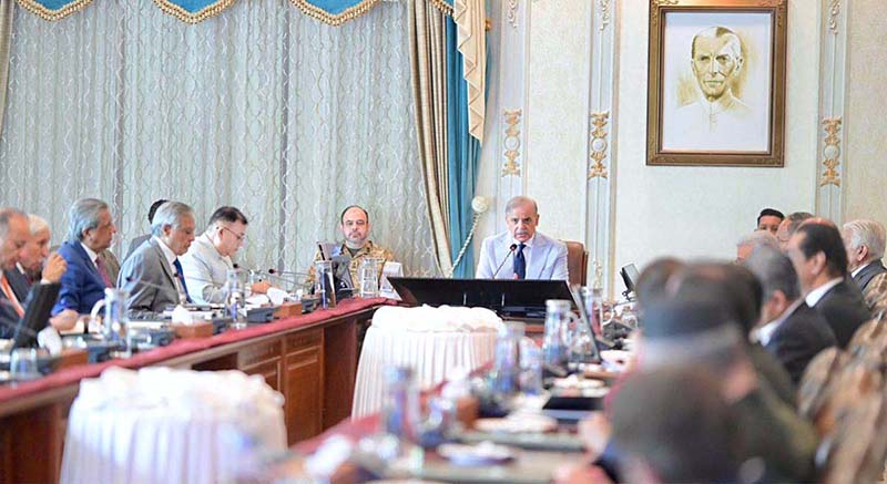 Prime Minister Muhammad Shehbaz Sharif chairs the Federal Cabinet Meeting