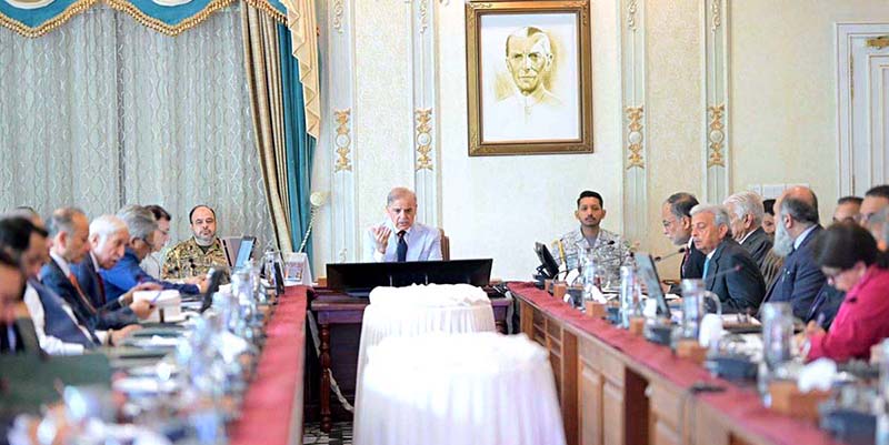 Prime Minister Muhammad Shehbaz Sharif chairs the Federal Cabinet Meeting