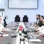 Federal Minister for Power, Sardar Awais Ahmed Khan Leghari, in a meeting with German Ambassador to Pakistan, Ina Lepel