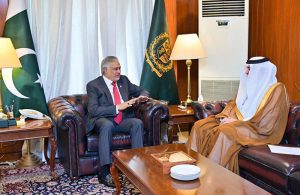 The Ambassador of the Kingdom of Saudi Arabia to Pakistan, H.E. Nawaf bin Saeed Ahmad Al-Malkiy, called on the Deputy Prime Minister and Foreign Minister, Senator Mohammad Ishaq Dar, at MoFA.