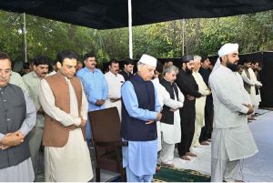Prime Minister Muhammad Shehbaz Sharif offers Eidul Azha prayers