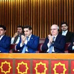 The Minister of Justice of Azerbaijan, Mr. Farid Ahmadov along with the delegation witnessing the proceedings of the National Assembly of Pakistan during his official visit