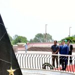 Azerbaijan’s Minister of Justice, Farid Ahmadov laying a floral wreath at Pakistan Monument to pay homage to the martyrs and national heroes of Pakistan