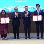 Prime Minister Muhammad Shehbaz Sharif witnessing the MoUs and agreements exchange between Alibaba and Pakistan