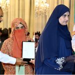 President Asif Ali Zardari conferred Sitara-e-Basalat upon the families of Lt Col Muhammad Ali Shaukat (Shaheed) and Sepoy Soban Majeed Baloch (Shaheed), alongwith SSG Sepoy Israr Muhammad, who recovered after sustaining serious injuries in a terrorist attack, during an investiture ceremony at Aiwan-e-Sadr