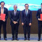 Prime Minister Muhammad Shehbaz Sharif witnessing the MoUs and agreements exchange between Alibaba and Pakistan