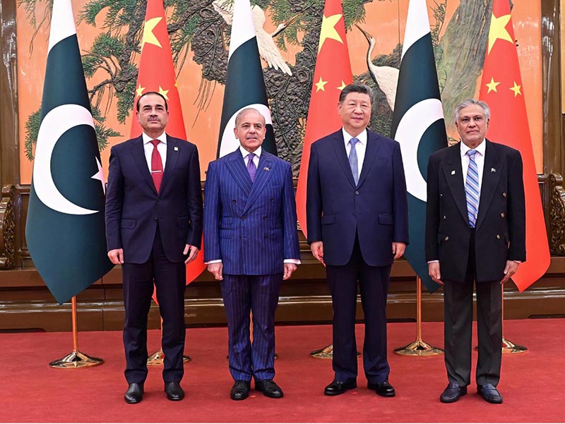Prime Minister Muhammad Shehbaz Sharif meeting with Chinese President Xi Jinping