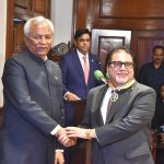 Sindh Governor, Syed Muhammad Nehal Hashmi awards the Hilal-e-Imtiaz to Dr. Syed Mehmood Shah at Governor House