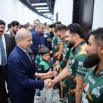 Prime Minister Muhammad Shehbaz Sharif meets the players of Peshawar Zalmi and Hyderabad Kingsmen, the finalists of the PSL at Qadafi Stadium
