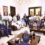 President Asif Ali Zardari meeting elected representatives, political leaders, visitors and dignitaries from the area at Zardari House Nawabshah on the occasion of Eid-ul-Azha