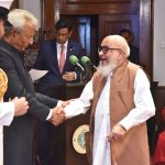 Sindh Governor, Syed Muhammad Nehal Hashmi confers civil award the Hilal-e-Imtiaz to Zikria Muhammad Ismail Godel at Governor House