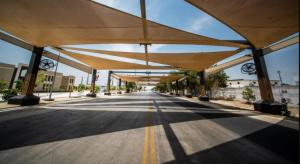 392,000-square-meter shading project, 6,000 misting poles cool holy sites during Hajj
